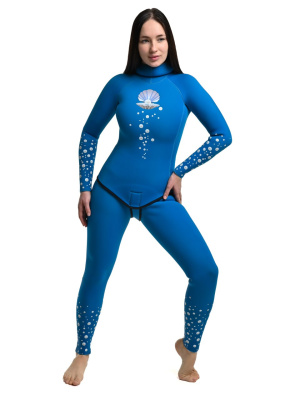 Гидрокостюм для фридайвинга бирюза «Жемчуг», 3мм
